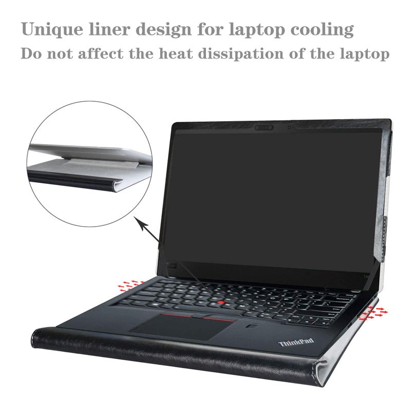 Alapmk Protective Case for Lenovo ThinkPad T14s/T490s Laptop, 14 Inch, Black - Image 4